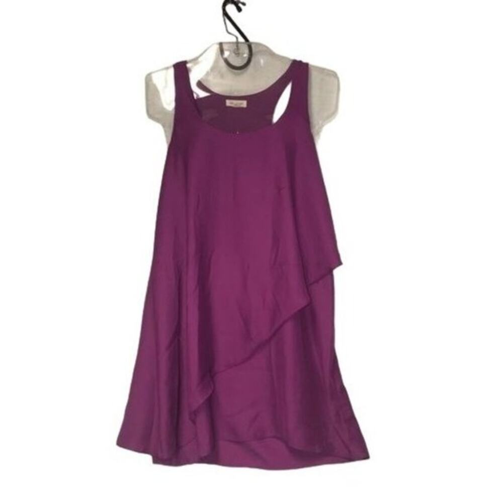 Silence + Noise Tiered Dress Womens Size Medium Purple Urban Outfitters